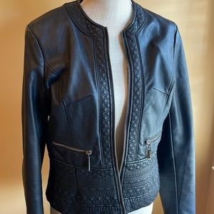 Black leather jacket